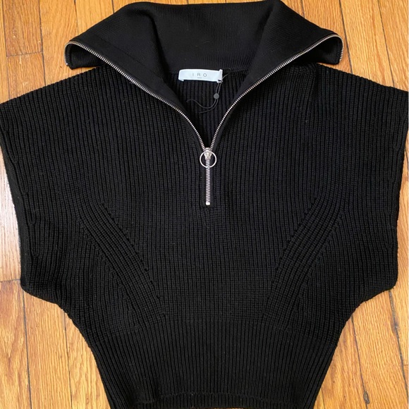 New IRO PARIS  Avona Zippered-Collar Sweater XS $395 - Picture 7 of 14